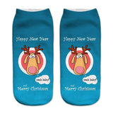 3D Cartoon Funny Christmas Short Socks