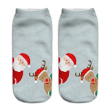 3D Cartoon Funny Christmas Short Socks