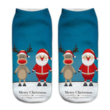 3D Cartoon Funny Christmas Short Socks
