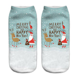 3D Cartoon Funny Christmas Short Socks