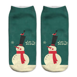 3D Cartoon Funny Christmas Short Socks