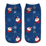 3D Cartoon Funny Christmas Short Socks