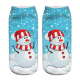3D Cartoon Funny Christmas Short Socks
