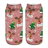 3D Cartoon Funny Christmas Short Socks