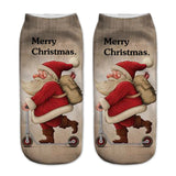 3D Christmas Printing Cute Casual Cotton Socks
